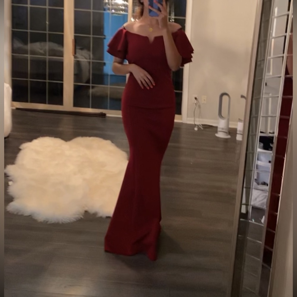 Burgundy Evening Gown